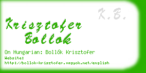 krisztofer bollok business card
