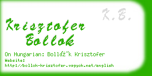 krisztofer bollok business card